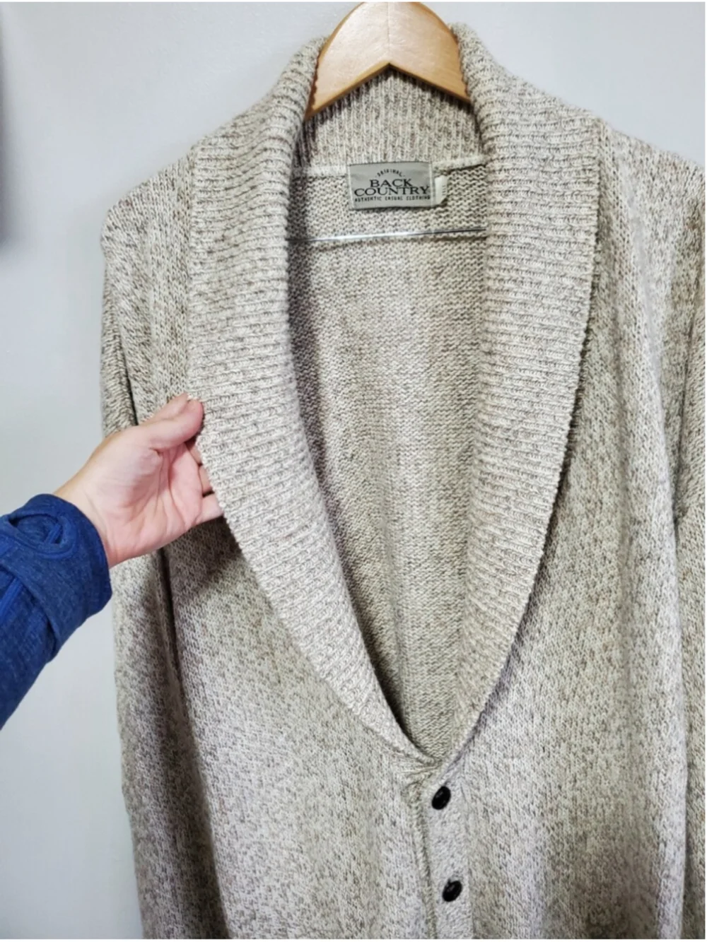 Vintage Men's Shawl Collar Cardigan Sweater 2XLT